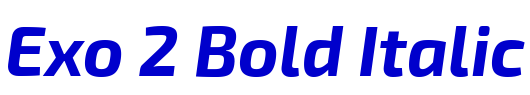 Exo 2 Bold Italic шрифт